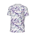 thumbnail image 6 of Wukai Lavender Flowers Print Men's Short-Sleeved Mesh T-Shirt,Quick-Dry Short Sleeve Workout T-Shirt-, 6 of 8