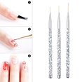 thumbnail image 4 of Pincel profesional para delinear uñas, para pintar uñas acrílicas con gel UV, para trazos cortos, detalles, difuminados y líneas alargadas (3 unidades), 4 of 5