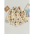thumbnail image 2 of Douhoow Toddler Boy Shirts Long Sleeve Lapel Button Down Cow Print T-Shirt Western Tops, 2 of 8