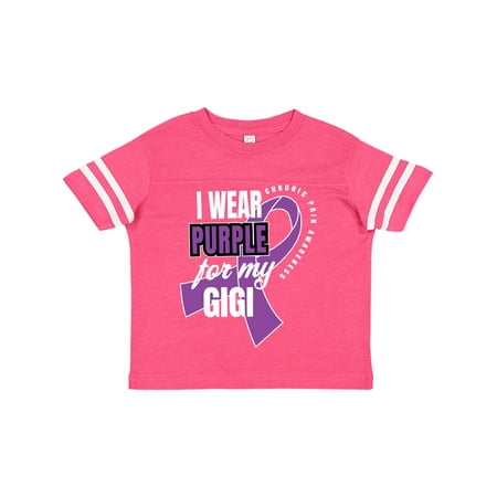 

Inktastic Chronic Pain I Wear Purple For My Gigi Gift Toddler Boy or Toddler Girl T-Shirt