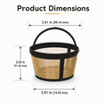 thumbnail image 4 of Reusable Stainless Steel Coffee Filter, 4-6 Cup Basket-Style Permanent Metal Mesh Filter for Drip Coffee Makers, Paperless Washable Brewer Insert for Home, Office, RV and Travel, 4 of 9