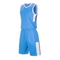 thumbnail image 5 of HAOTAGS 2Pcs Basketball Jersey Set for Boys(4-16), Youth Lightweight Basketball Tank Top and Track Shorts Sky Blue, 5 of 7