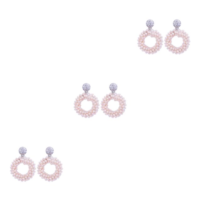 Minnieouse Llamativos pendientes colgantes hechos a mano para mujer, modernos y ligeros, hipoalergénicos, elegantes, rosa claro Type1 NO1