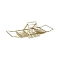 thumbnail image 4 of DOLITY Adjustable Bath Board Wire Bathing Rack Bathtub Tray for Bathroom Soap Phone Gold With Stand, 4 of 9