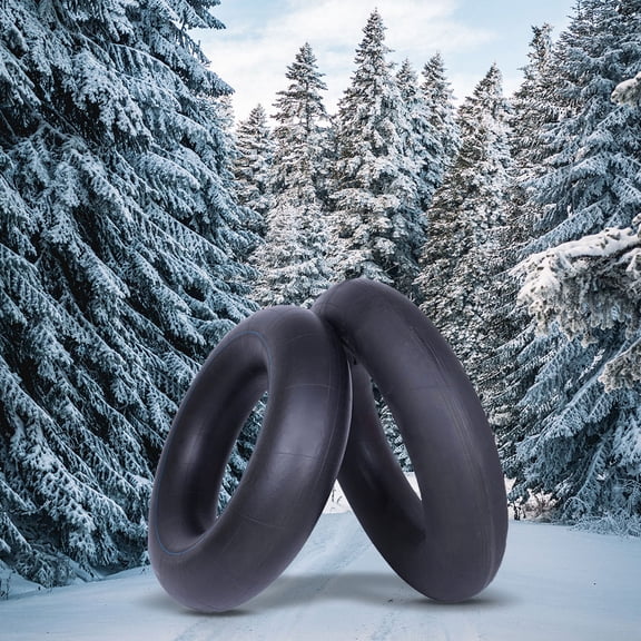 WEUVEB Black Inflatable Snow Tube with Thickened Design and Airtight Valve for Outdoor Winter Snow Sports and Skiing Fun