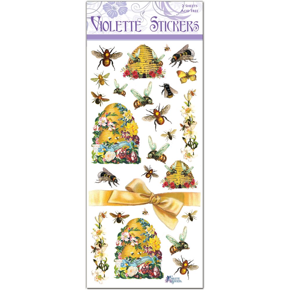 Violette Stickers Bees and Beehive 2 Sticker sheets