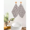 thumbnail image 2 of Purple Floral Kitchen Dish Towels for Drying Dishes Set of 3, Spring Plants Flowers Vintage Rustic Waffle Weave Microfiber Hand Tea Bathroom Towels Quick Dry & Absorbent Towel 12x12, 2 of 7
