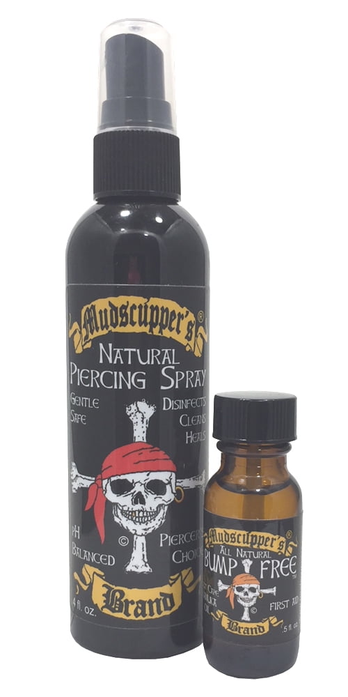Mudscupper's Piercing Aftercare Set - Stronger than Tea Tree oil - Helps Shrink or Remove Bumps