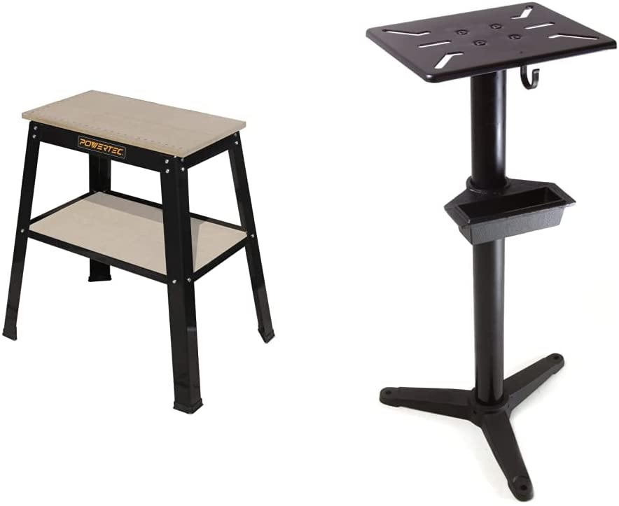 POWERTEC UT1002 Universal Tool Stand & WEN Bench Grinder Stand, 32Inch