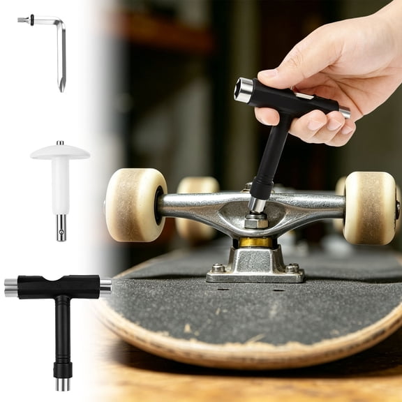 Skateboard Maintenance Tool Set Multi Function T Wrench with Bearing Remover for Skateboard Longboard Inline Skate All-in-one Skate Tool