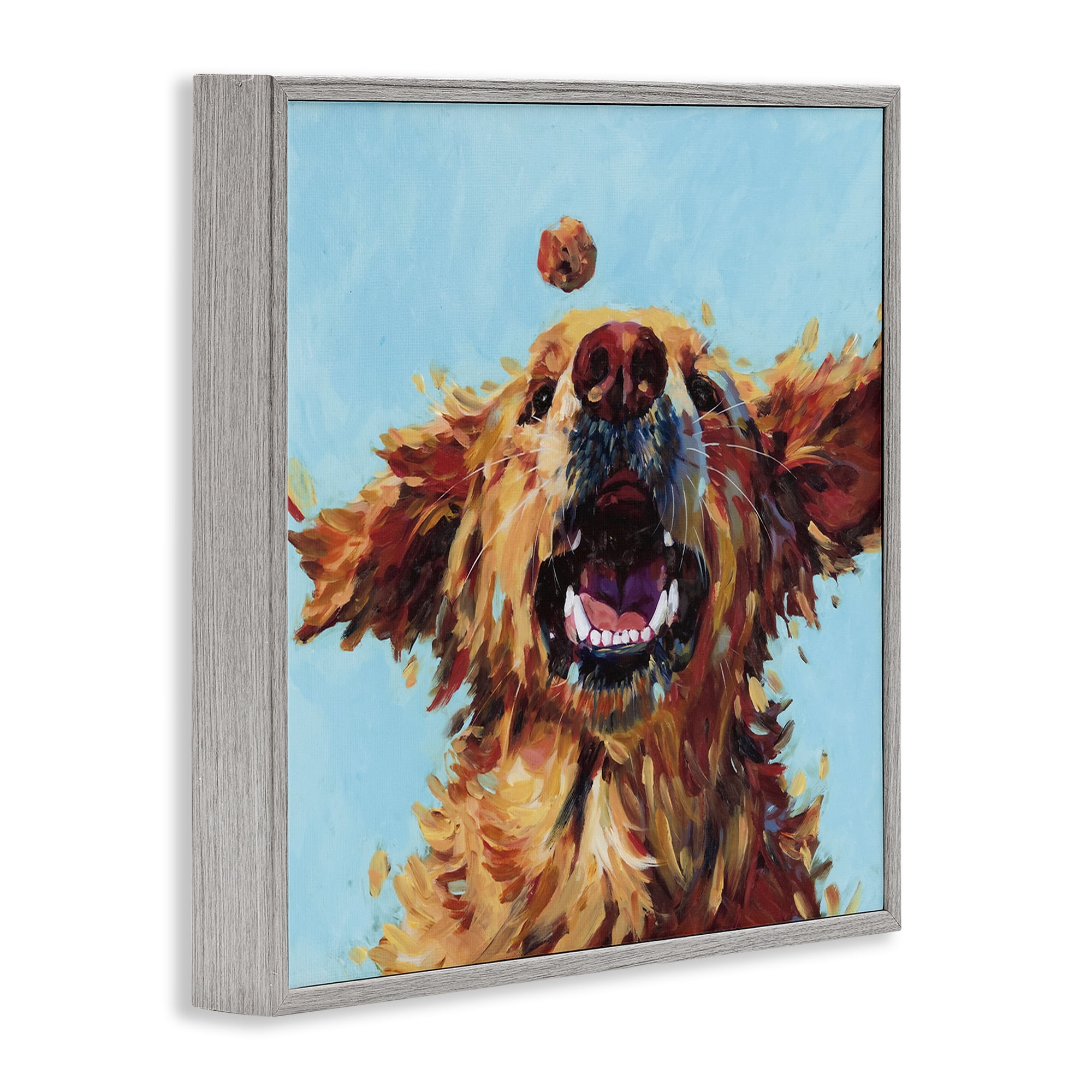Stupell Industries Treato Loyal Dog Gray Framed Giclee Art, design by Studio Bautista