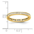 thumbnail image 4 of 14k Polished Size 8 Channel-set 1 carat Princess Diamond Complete Eternity Band, 4 of 5