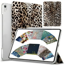 DuraSafe Cases For iPad PRO 12.9 - 3 Gen (Will Not Fit on PRO 12.9 2020) Ultra Slim Clear PC Back Shell Cover Supports Pencil Pair & Charging - Leopard