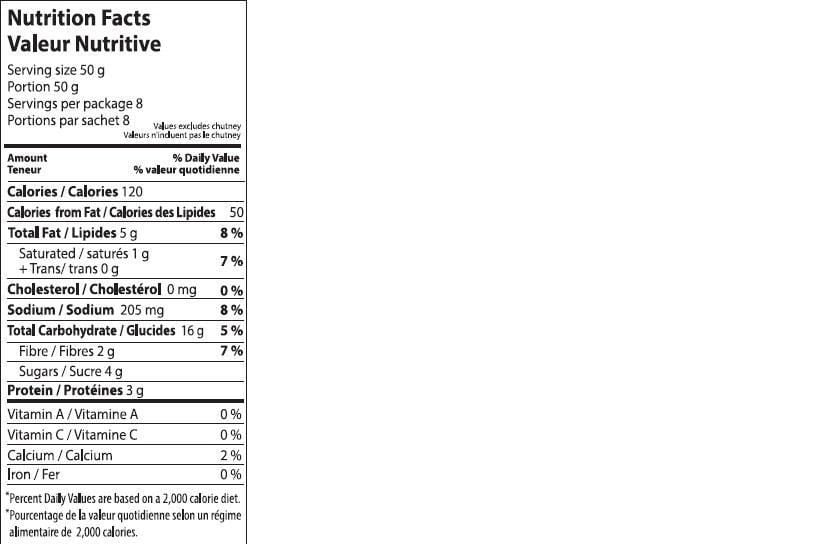 Rubicon Shana Punjabi Samosas, 460 g, Pack of 8