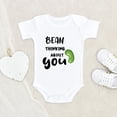 thumbnail image 2 of New Baby Onesie Baby Shower Gift Bean Thinking About You Baby Onesie Beans Baby Onesie Unique Baby Onesie, 2 of 5