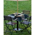 thumbnail image 4 of Outdoor Tablecloth with Umbrella Hole & Zipper, Blue Gray Beige Square Tablecloth 54x54 Inch, Modern Abstract Geometric Striped Art Patio Table Cover Waterproof Table Cloth for Picnic/Party, 4 of 7