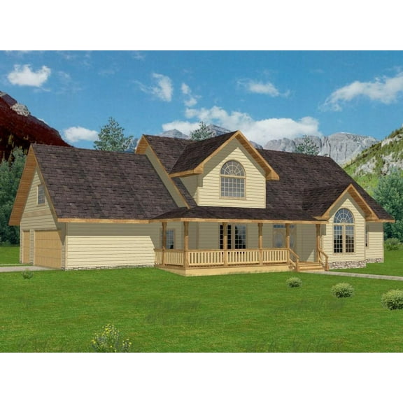 001-3071: Country Craftsman 3 Bed, 3 Bath Luxury Home Plan, 2981 Sq Ft: Full Blueprints with License to Build by Home Plan Marketplace - Lesuto