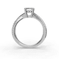 thumbnail image 2 of BEST Jewel 2.1 Ct Emerald Cut Infinity Twisted Cross Over Shank Engagement Ring - Moissanite Solitaire Ring for Women - 14K White Gold Plated Prong Setting - Engagement and Wedding Gift, 2 of 4