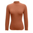 thumbnail image 4 of MESSUEN Wool Sweater Women Long Sleeve Undershirt for Women Pull Over Sweaters Womens Casual Tank Tops Sleeveless Summer Tops for Women’s Tops Womens Blouses Summer Brown S, 4 of 5