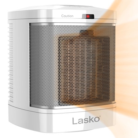 Lasko 1500W Bathroom Electric Space Heater with ALCI Safety Plug and Timer CD08210 White