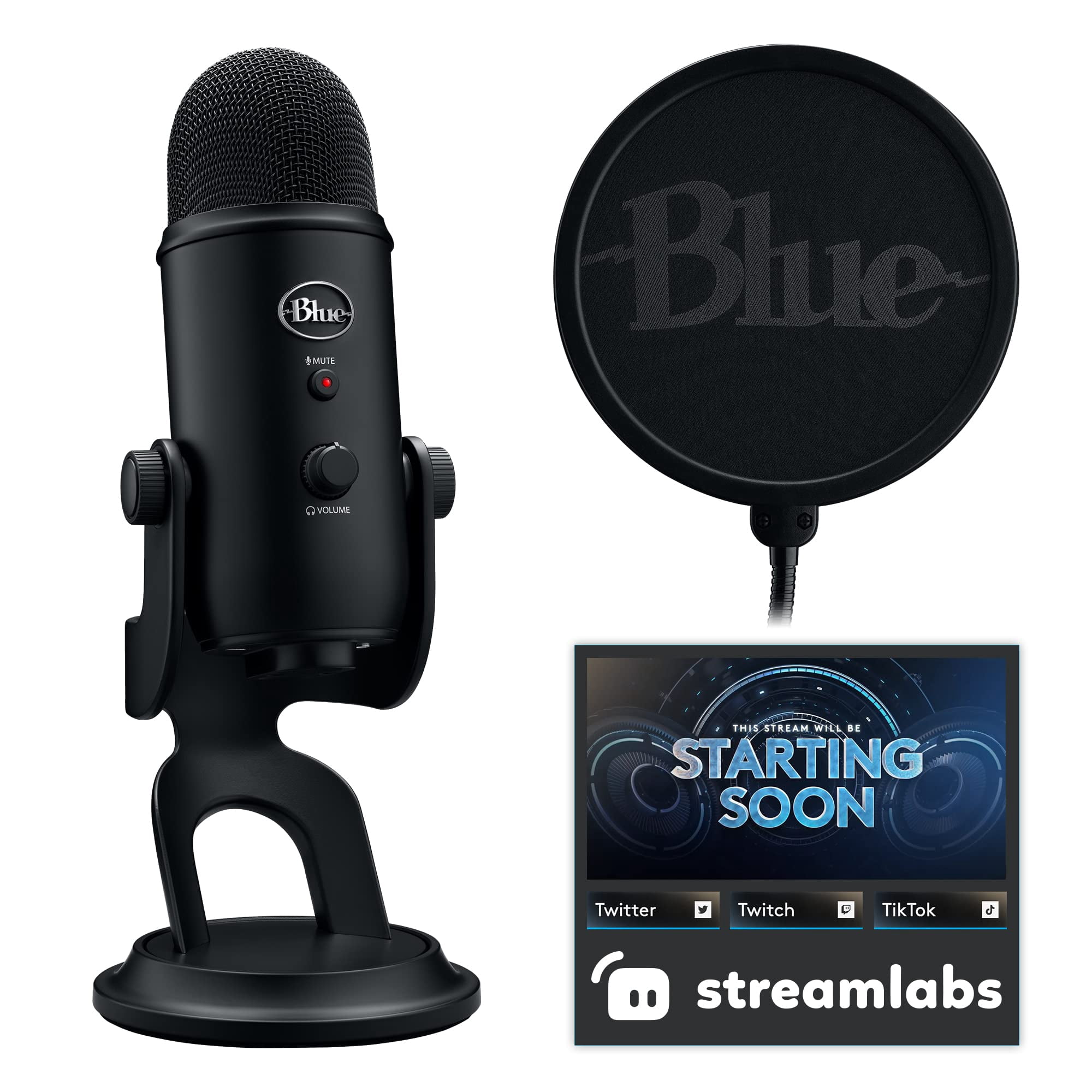 Restored Logitech for Creators Blue Yeti Game Streaming Ki - PC/Mac/PS4/PS5 (Refurbished)