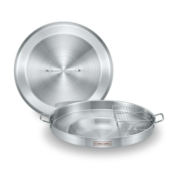 CONCORD Stainless Steel 3 Piece 22" Comal Cookware Set