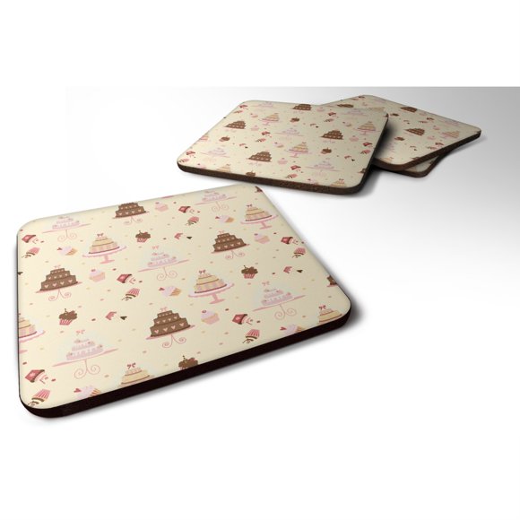 "Treasures Cakes and Cupcakes Decorative coasters, 3.5, Multicolor"