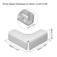 thumbnail image 2 of Glass Fixing Clip, 2 Pack for 6-10mm Aluminum Alloy L-shaped Glass Connector, 2 of 5
