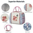 thumbnail image 4 of Lunch Bag Lunch Box for Women Reusable Insulated Lunch Cooler Bags,Large Capacity for Work Travel Picnic,Water-Resistant Pioneer Colorful Floral Lunch Tote Bag Gifts for Woman Mom Pink, 4 of 6