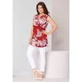 thumbnail image 2 of Roaman's Women's Plus Size Sleeveless Floral Big Shirt, 2 of 3