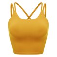 thumbnail image 3 of FUTATA Strappy Padded Sports Bras for Women Crisscross Back Workout Running Longline Yoga Tank Tops, 3 of 5