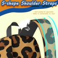 thumbnail image 5 of Black and Brown Leopard Print 17" School Backpacks for Teens,Waterproof Oxford Fabric,S-Shape Padded Straps for School,Travel,Hiking,Camping, 5 of 6