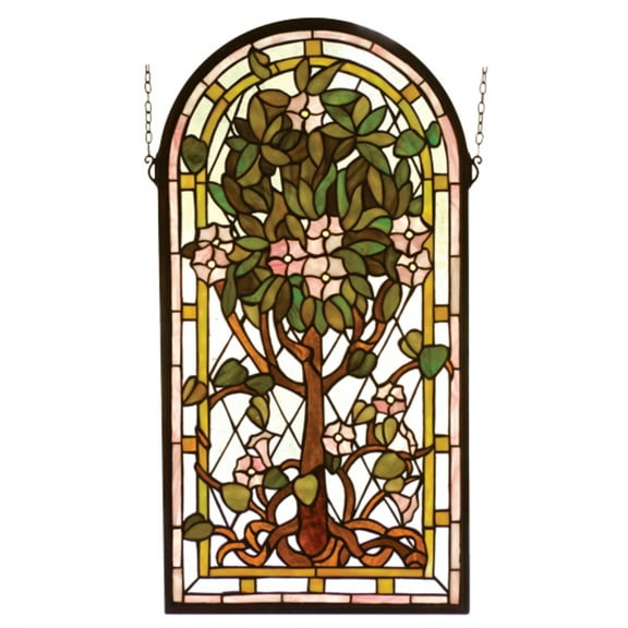 Meyda Tiffany 99049 Stained Glass Tiffany Window From The Arts & Crafts Collection -