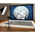 thumbnail image 2 of 10 x 8 ft Happy Halloween Blue Backdrop Bat Scary Pumpkin Lantern Full Moon Photo Backdrops for Parties Banner Decorations Outdoor Kids Portrait Hallowmas Holiday Photography Background, 2 of 5