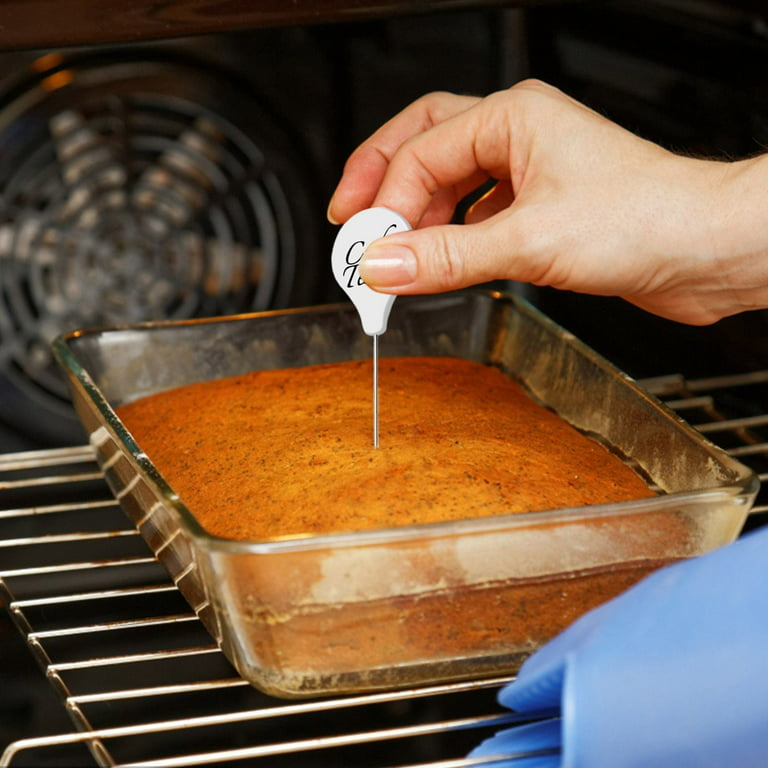 Beppter Baking Thermometer Cake Tester Stainless Steel Cake Skewer Kitchen  Cake Tester Probe Skewer Pin Needle Reusable Long Metal Baking Pick Sticks  Tool White 