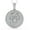 White Gold Finish, variant on Real Genuine 3.00 Cwt Moissanite Diamond Hip Hop Zodiac Astrology Birth Sign Lucky Scorpio Horoscope 14K Gold Finish Pendant Charm Chain Set