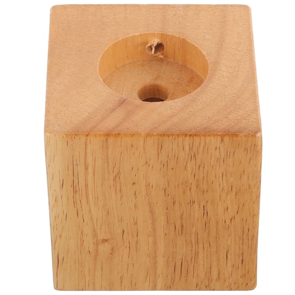 Wooden Table Lamp Base for DIY Use E27 Rubber Wood Base Small Assorted Color