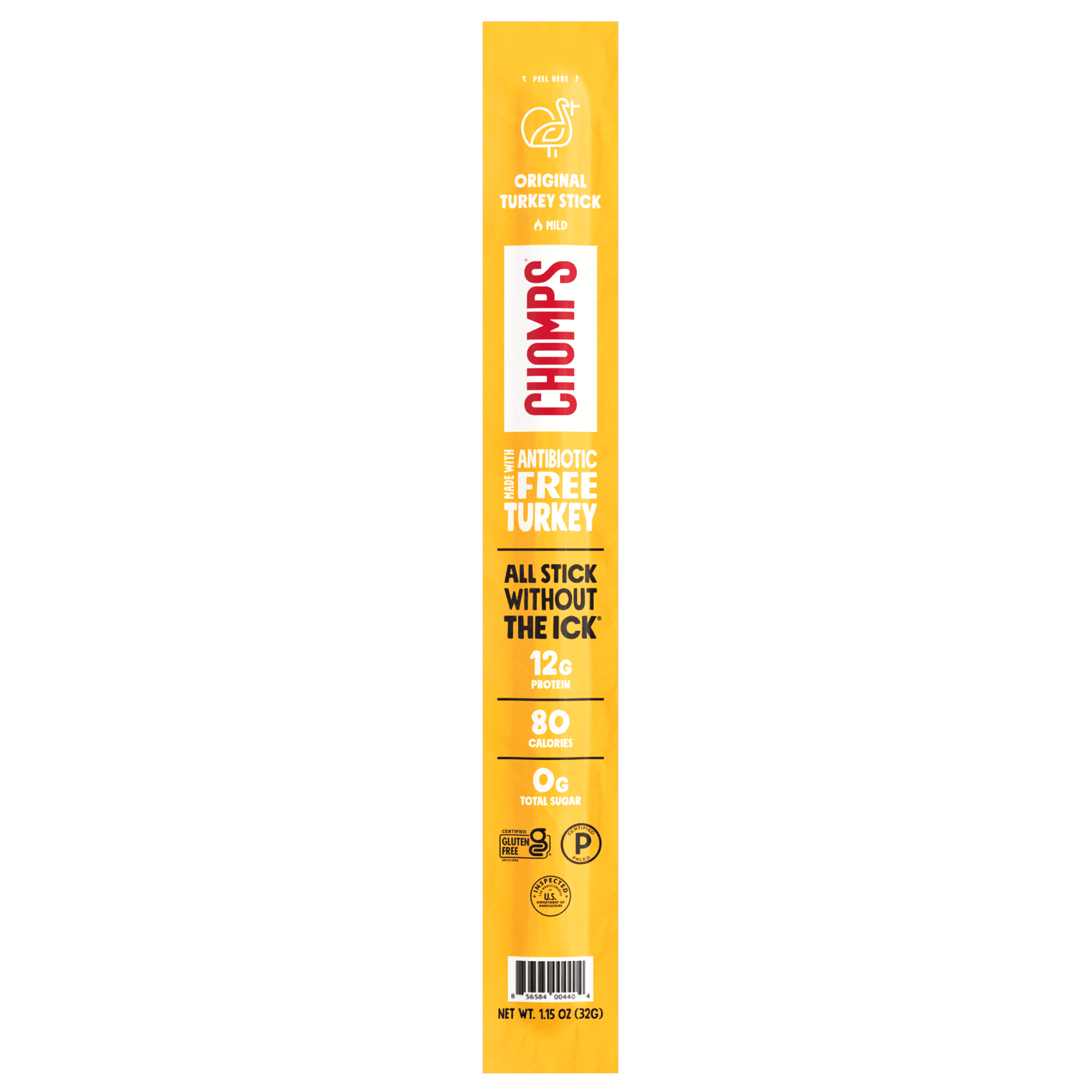 Chomps Original Turkey Jerky Meat Snack Stick (1.15oz Stick)