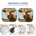 thumbnail image 6 of Haiem Daisy Flower Field Cow Car Windshield Sun Shade (2 Pieces) Foldable Windshield Sun Shade Car Accessories for Truck SUV Pickup-Large, 6 of 7