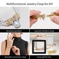 thumbnail image 2 of FRCOLOR Chic Necklace Clasp Exquisite Bracelet Jewelry Making Pearl Pendant Connectors, 2 of 5