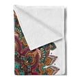 thumbnail image 2 of Mandala Soft Flannel Fleece Throw Blanket, Mandala Design Unifying Centre Eastern Sign Pattern Print Artwork, Cozy Plush for Indoor and Outdoor Use, 50" x 70", Multicolor, by Ambesonne, 2 of 5
