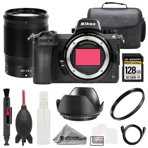 Nikon Z6 II   Z 85mm f/1.8 S Lens  128GB  Bag  UV Filter- Basic Kit (International Version)