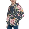 thumbnail image 2 of Kll Unisex Kids Boys Girls Hooded Pocket Pullover Hoodies-Vintage Floral, 2 of 9