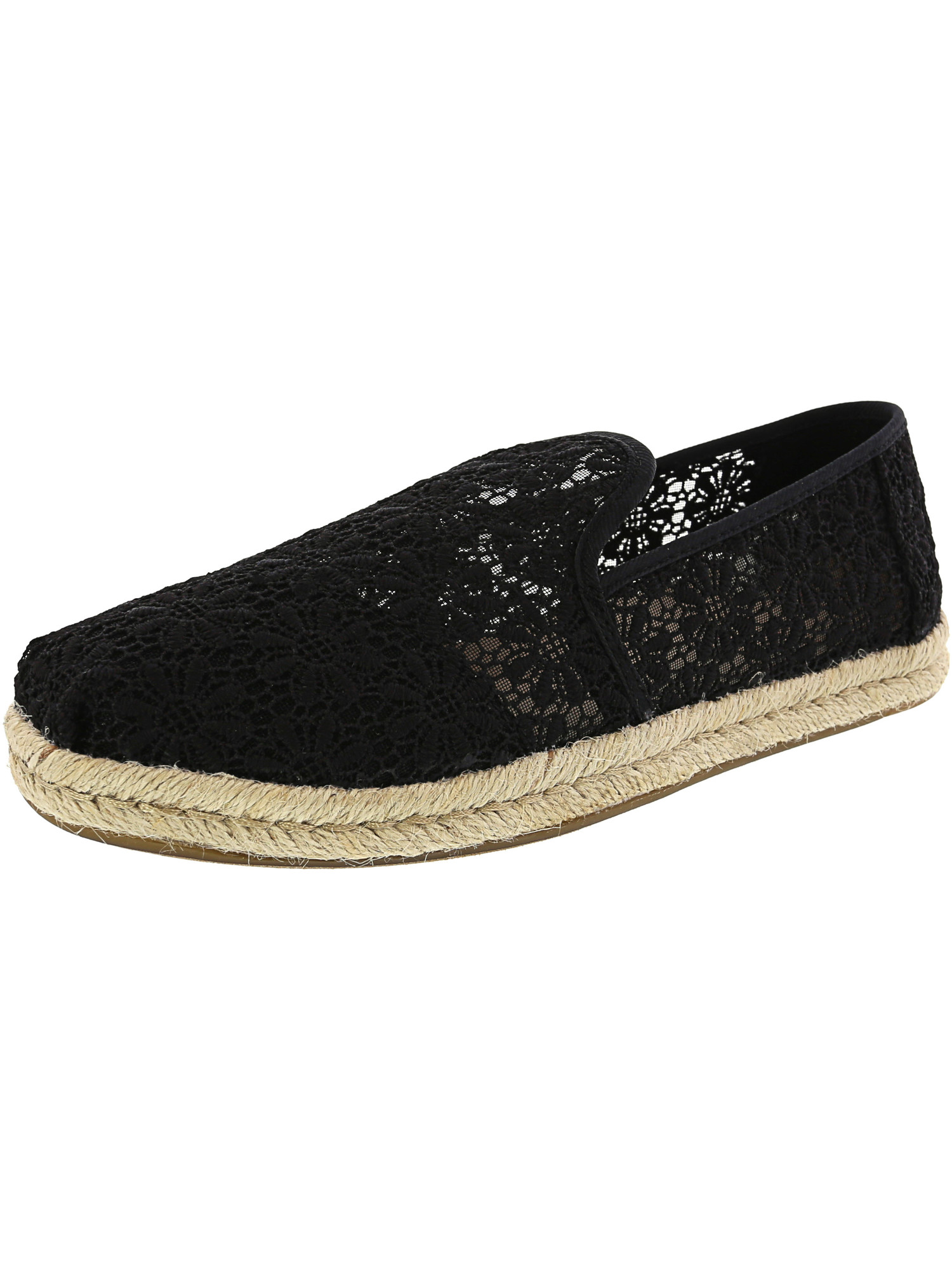 Deconstructed Alpargata Rope Lace  black floral lace women's deconstructed alpargatas