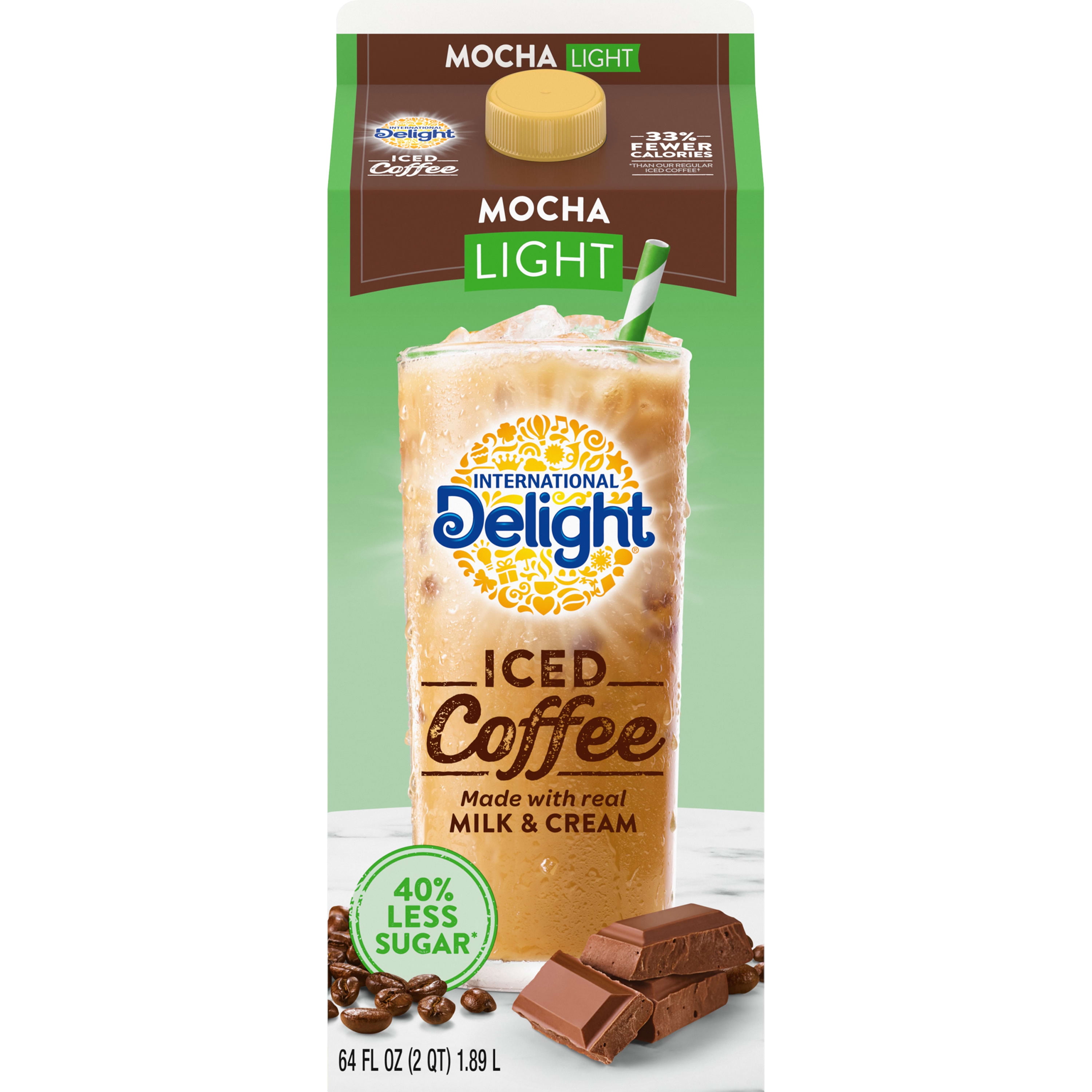 International Delight Light Mocha Iced Coffee, 64 Oz.