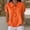 *Orange, variant on Women's Collared Short Sleeve Button Down Shirt, Casual Solid Color Knit Blouse Black,Women's Plus XXL
