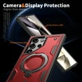 thumbnail image 4 of Dteck for Samsung Galaxy S23 Case, Magnetic for Car Holder Mount Holder 360 Degree Rotated Kickstand Ring Heavy Duty Protection Hard Rugged Protective Phone Cover, Red, 4 of 6