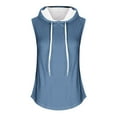 thumbnail image 4 of Summer Tops for Women 2024 Clearance! Mgmyaa Women Tank Tops Plus Size Crew Neck Sleeveless Tops Loose Oversized Sports Hoodie Top Fashion Solid Color Fit Casual Tees, Shirts, 4 of 4