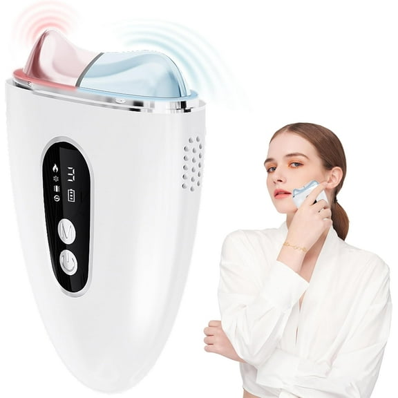 Electric Gua Sha Facial Tool, Upgraded Hot&Cold Dual-Mode Face Neck Massager, Face Sculpting Tool/Lift Device -Heated&Ice &Vibration&Red Massager, Anti-Aging&Wrinkles, Puffiness, Double Chin