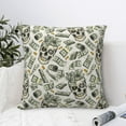 thumbnail image 4 of Yiaed Skull with Cash Print Pillow Covers Super Soft Decorative Square Throw Pillow Covers Case Cushion Covers for Sofa Couch Bedroom Car Decor（No pillow core）-24"x24", 4 of 7